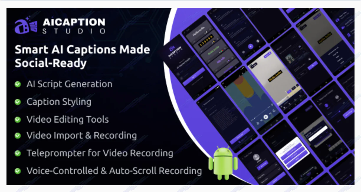 AI Shorts Maker - AI Reel Maker & Captions, Subtitle Creator App (Android App + Admin Panel)