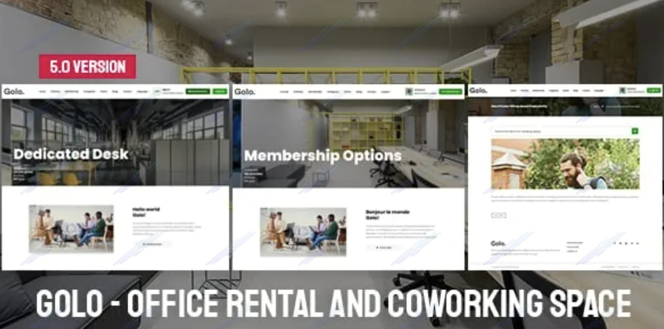 Golo – Office Rental And Coworking Space Script Theme