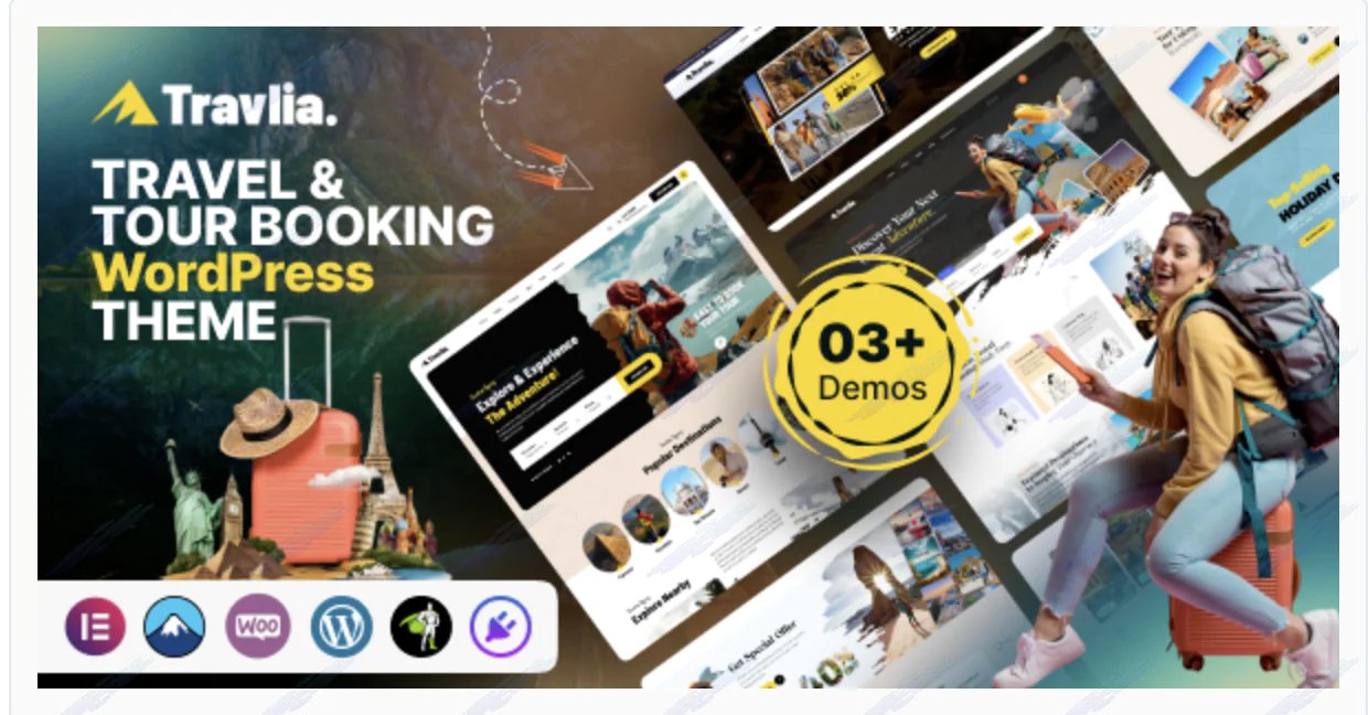 Travlia - Travel & Tour Booking WordPress Theme