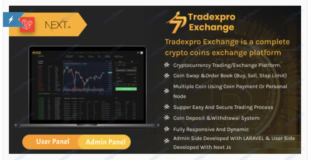 Tradexpro Exchange - Crypto Buy Sell and Trading platform, ERC20 and BEP20 Tokens Supported