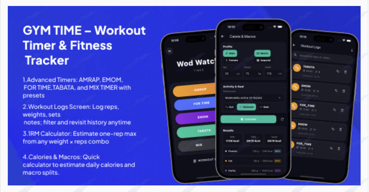 GYM Time - Flutter Modern Timer Application