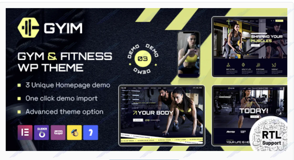 Gyim – Gym and Fitness WordPress Theme + RTL