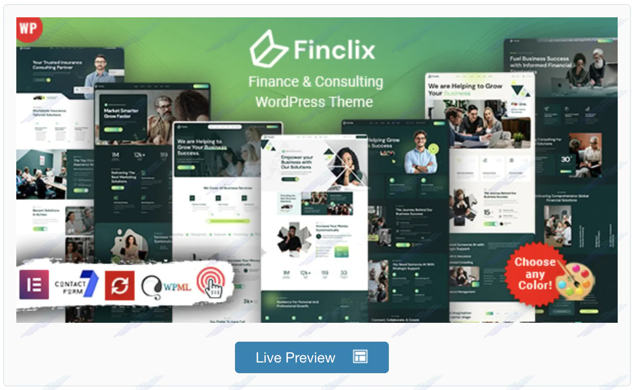 Finclix – Finance & Consulting WordPress Theme
